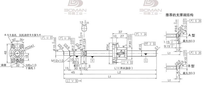 KURODA GP1502DS-BAPR-0600B-C3F kuroda日本黑田精工丝杆