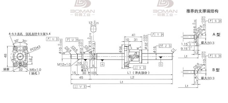 KURODA GP1504DS-BALR-0400B-C3S 黑田精工丝杆评测